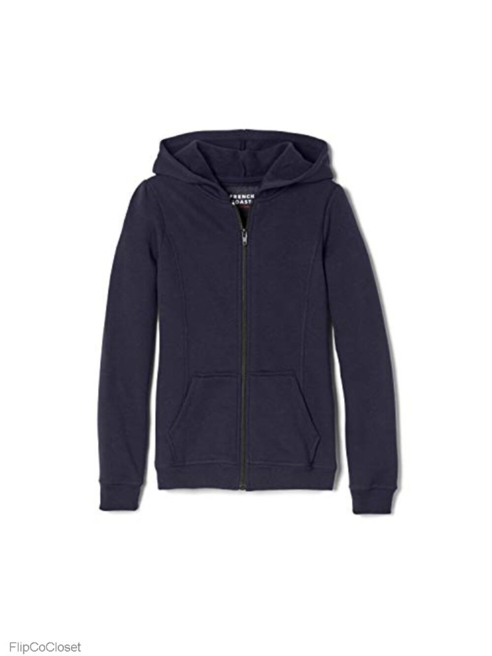 Girls Fleece Zip Front Hoodie Hooded Jacket School Uniform